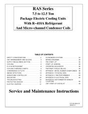 Carrier RAS Series Service And Maintenance Instructions