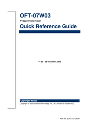 Avalue Technology OFT-07W03 Quick Reference Manual