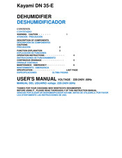 Linea Plus Kayami DN 35-E User Manual