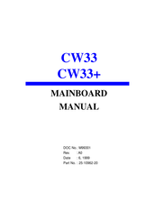 FIC CW33 Manual