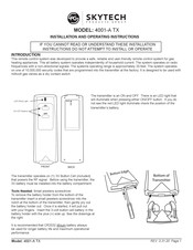 Skytech 4001-A TX Installation And Operating Instructions Manual