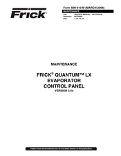 Frick QUANTUM LX EVAPORATOR Maintenance Manual
