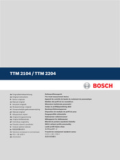 Bosch TTM 2204 Original Instructions Manual
