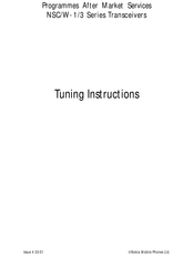 Nokia NSC/W-1/3 Series Tuning Instructions