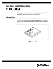 NI CF-6004 User Manual And Specifications