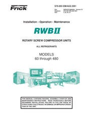 Frick RWB II 60 Installation Operation & Maintenance