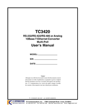 TC Communications TC3400 User Manual