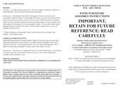 Agio 1902421 Assembly Instructions Manual
