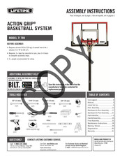 Lifetime ACTION GRIP 71799 Assembly Instructions Manual