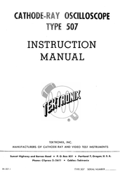 Tektronix 507 Instruction Manual