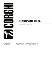 Corghi EM8540 Technical & Service Manual