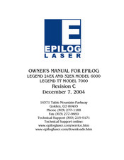 Epilog Laser LEGEND 24EX 6000 Owner's Manual