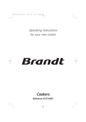 Brandt KV374WE1 Operating Instructions Manual