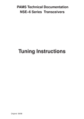Nokia NSE–6 Series Tuning Instructions