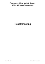 Nokia Mobile Phones NPB-1 NB Series Troubleshooting Manual