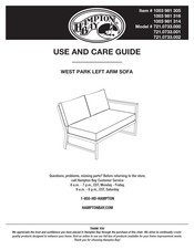 HAMPTON BAY 721.0733.002 Use And Care Manual