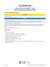 Garmin NMEA 0183 Installation Instructions Manual
