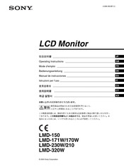 Sony LMD-210 Operating Instructions Manual