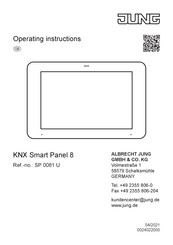 Junt KNX Smart Panel 8 Operating Instructions Manual