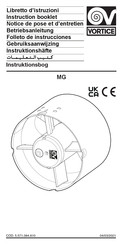 Vortice MG 120 Instruction Booklet