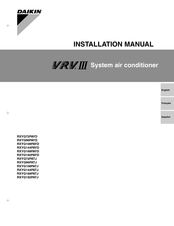 Daikin RXYQ168PAYD Installation Manual