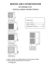Haier AU122AEEAA Installation Instructions Manual