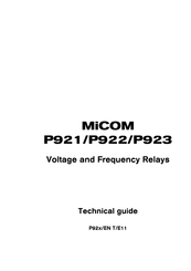 Areva MiCOM P921 Technical Manual