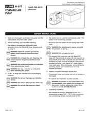 U-Line H-677 Safety Instructions
