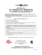 Heat Wise SU-4AN Manual