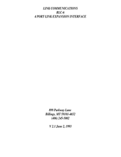 Link Communications RLC-6 Manual