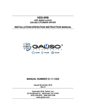 Galiso HDD-8RB Installation/Operation Instruction Manual