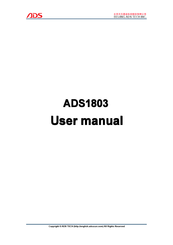 ADS ADS1803 User Manual