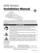 Detroit Radiant Products AVS-80P Installation Manual