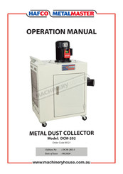 Hafco Metalmaster W321 Operation Manual