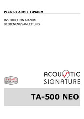 Acoustic Signature TA-500 Instruction Manual