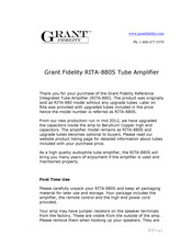 Grant Fidelity RITA-880S Manual