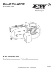 Flint & Walling FJ05S Quick Start Manual