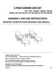 Pacific Casual 1902490 Assembly And Use Instructions