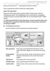 Acura HANDSFREELINK Owner's Manual