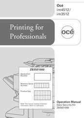 Oce ZB3501000 Operational Manual