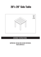 FSC 2700645 Assembly Instructions Manual