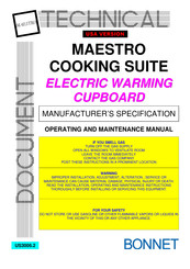 Bonnet MUS.EV800 DP.C Operating And Maintenance Manual