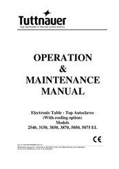 Tuttnauer 5075 Operation & Maintenance Manual