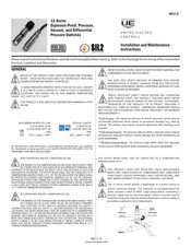 United Electric Controls 12 Series Installation And Maintenance Instructions