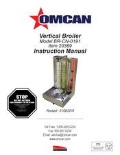 Omcan 20369 Instruction Manual