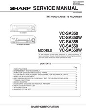 Sharp VC-SA550W Service Manual