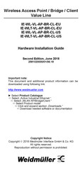 Weidmüller Value Line IE-WLT-VL-AP-BR-CL-EU Hardware Installation Manual
