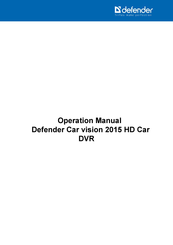 Defender 63222 Operation Manual