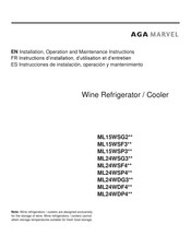 AGA marvel ML24WDG3 Series Installation, Operation And Maintenance Instructions