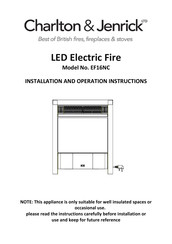 Charlton & Jenrick EF16NC Installation And Operation Instructions Manual